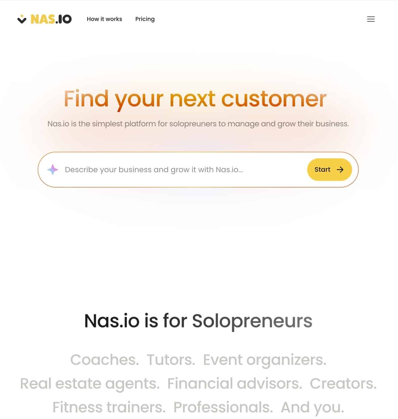 Nas.io platform screenshot showing community features and creator tools