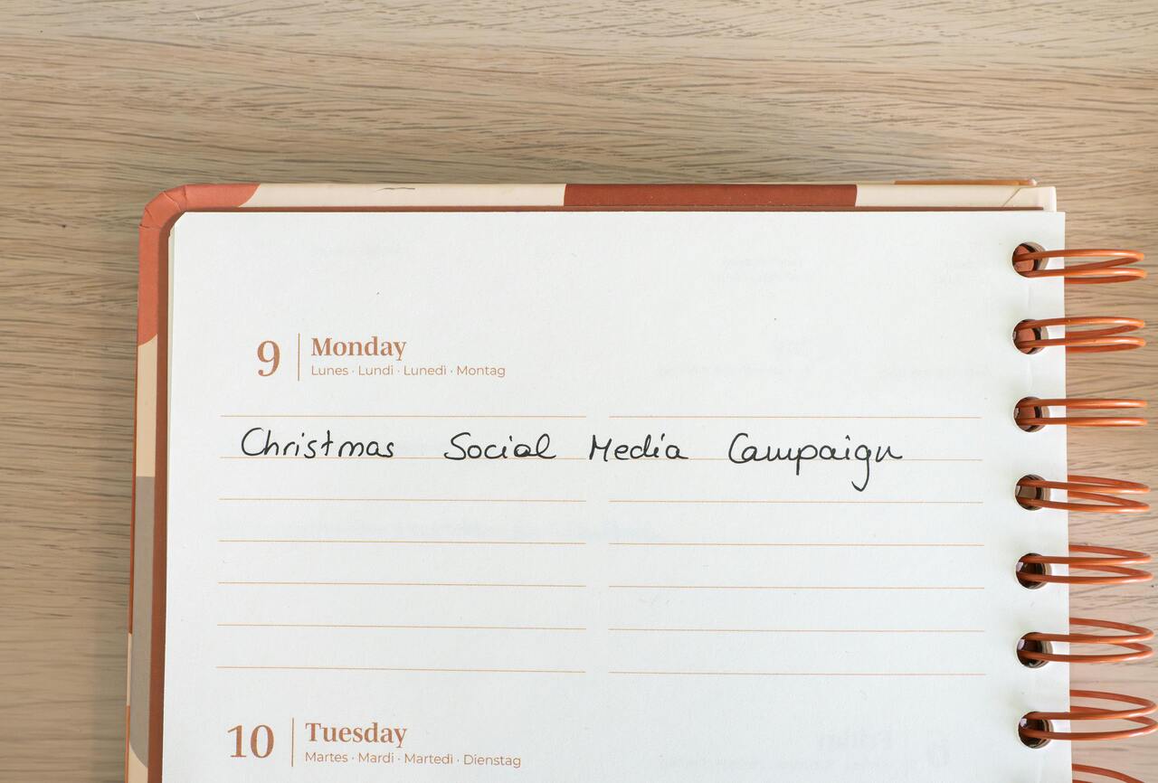 Content calendar for planning and organization