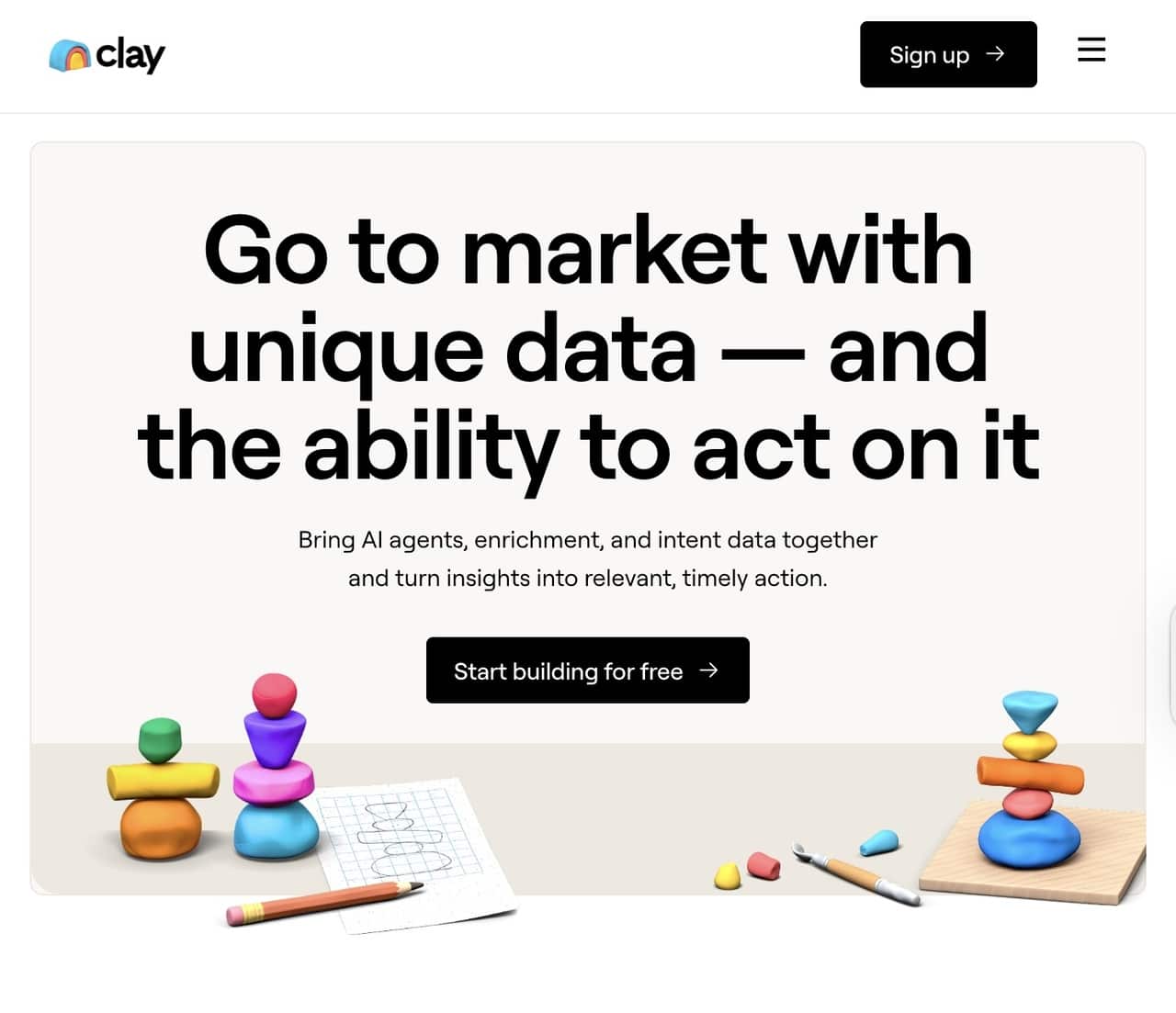 Clay.com social media lead generation platform screenshot
